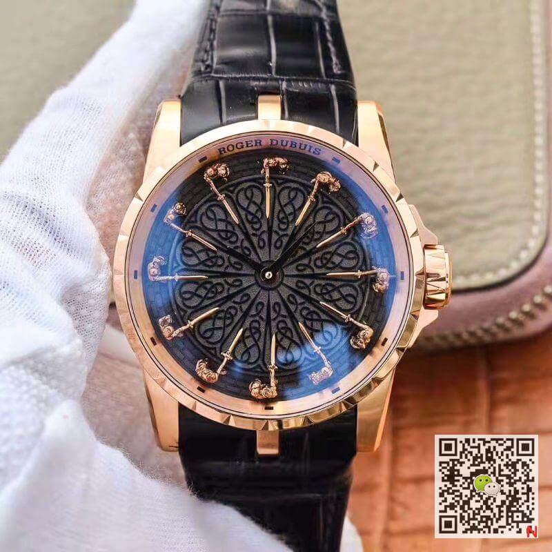 Replica Roger Dubuis Excalibur Knights of The Round Table II Rddbex0511 ZF Factory 1:1 Best Edition Rose Gold Swiss M9015