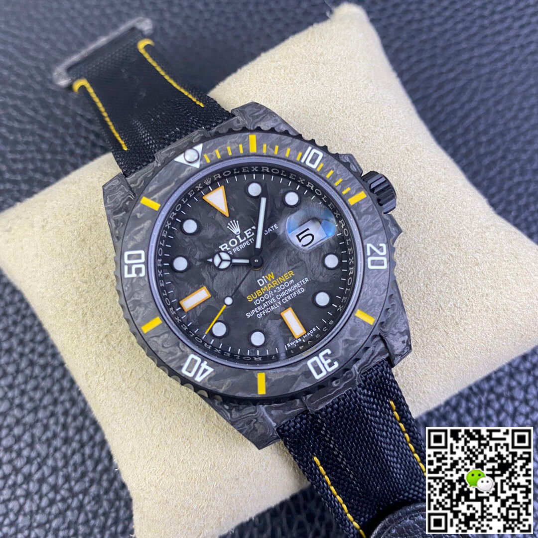 Replica R01ex Submariner 1:1 Best Edition VS Factory DIW Carbon Fiber Bezel