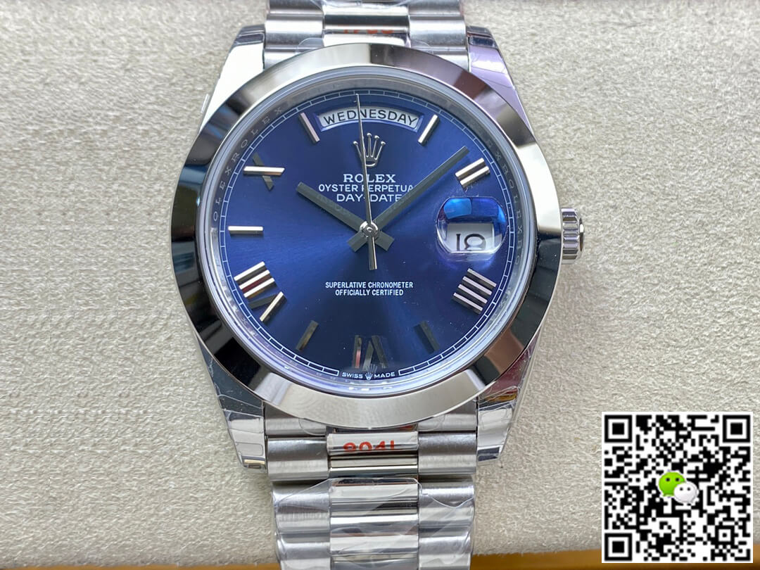 Replica R01ex Day Date M228206-0015 1:1 Best Edition EW Factory Blue Dial