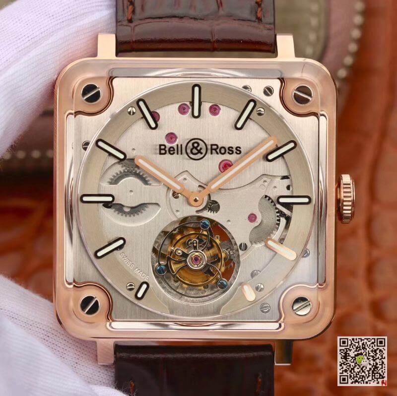 Replica Bell   Ross BR-X2 Tourbillon 18K Rosegold Case Mechanical Watches 1:1 Best Edition Swiss ETA380 Tourbillon Movement