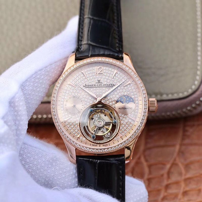 Replica Jaeger-LeCoultre Master Complication Functions Real Tourbillon 1:1 Best Edition Swiss Hand-winding 3310 Rosegold