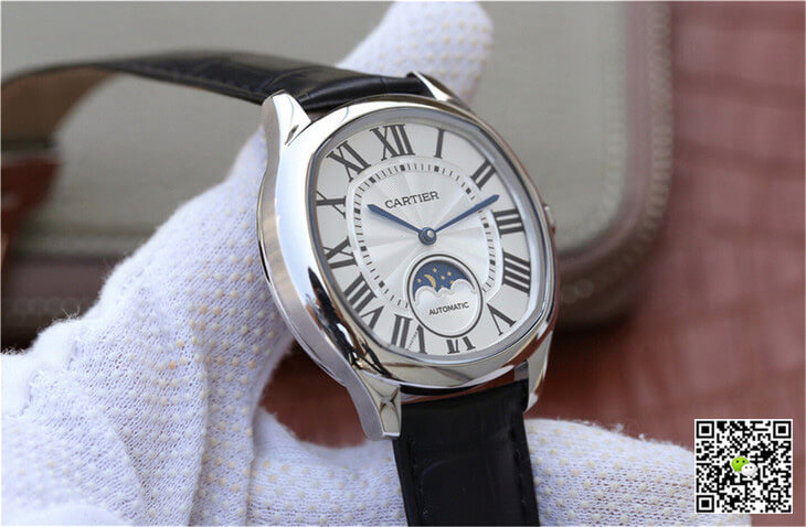 Replica Drive De Ca*t1er Moonphase WSNM0008 1:1 Best Edition Stainless Steel