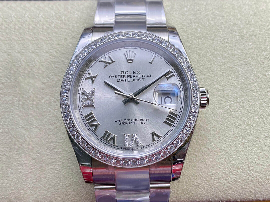 Replica R01ex Datejust M126284RBR-0022 1:1 Best Edition EW Factory Silver Dial