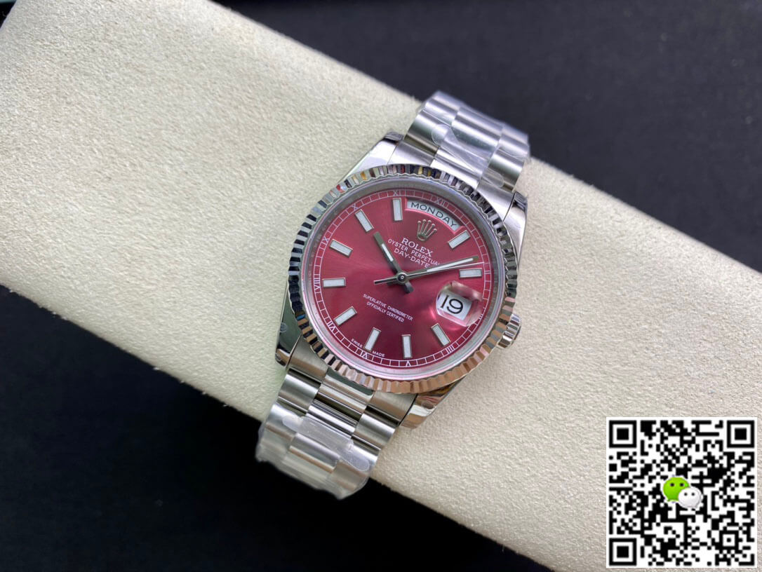 Replica R01ex Day Date 118239 1:1 Best Edition EW Factory Cherry Dial
