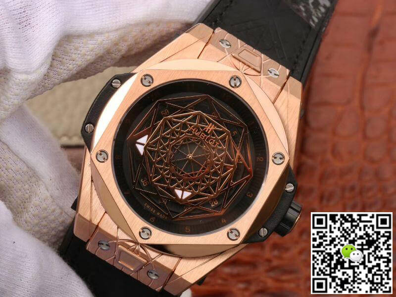 Replica Hublot Big Bang Sang Bleu King Gold 415.OX.1118.VR.MXM17 TMF Factory Mechanical Watches 1:1 Best Edition Swiss ETA1213