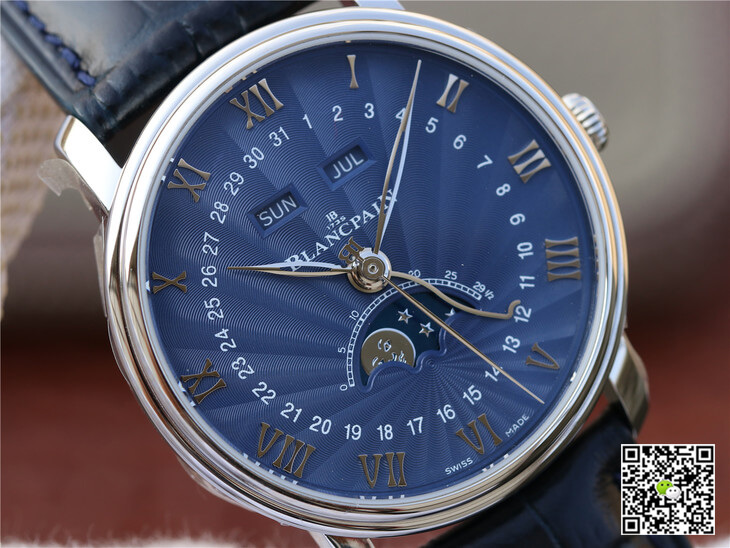 Replica Blancpain Villeret 6654-1529-55B 1:1 Best Edition OM Factory V2 Blue Dial