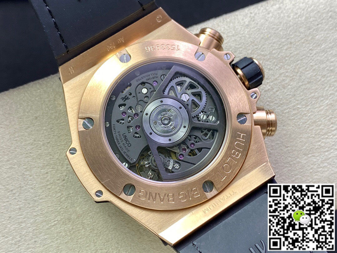 Replica Hublot BIG BANG Unico 411.OX.9910.LR.0999 1:1 Best Edition ZF Factory Rainbow Rose Gold Case
