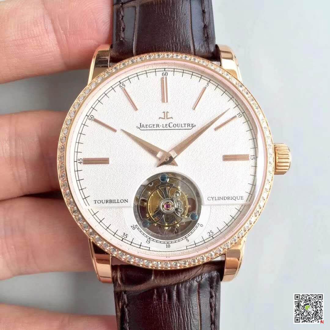 Replica Jaeger-LeCoultre Master Ultra Thin Tourbillon Q1322410 Mechanical Watches 1:1 Best Edition Swiss Tourbillon Beige Dial
