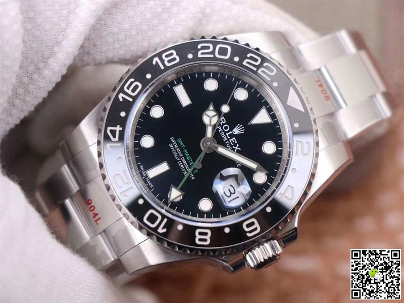 Replica R01ex GMT Master II 116710LN-78200 1:1 Best Edition Noob Factory V11 Black Dial Swiss ETA3186