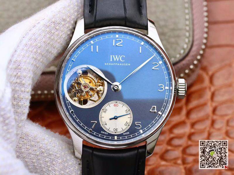 IWC Replica Portuguese Tourbillon IW546302 ZF Factory Men Watches 1:1 Best Edition Swiss Tourbillon Blue Dial