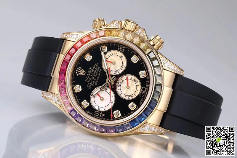 Replica R01ex Daytona 116598RBOW 1:1 Best Edition BL Factory Yellow Gold Swiss ETA4130