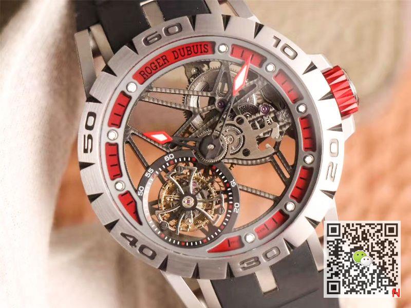 Replica Roger Dubuis Excalibur Spidr (king series) RDDBEX0622 Tourbillon JB Factory 1:1 Best Edition red skeleton dial Swiss RD505SQ