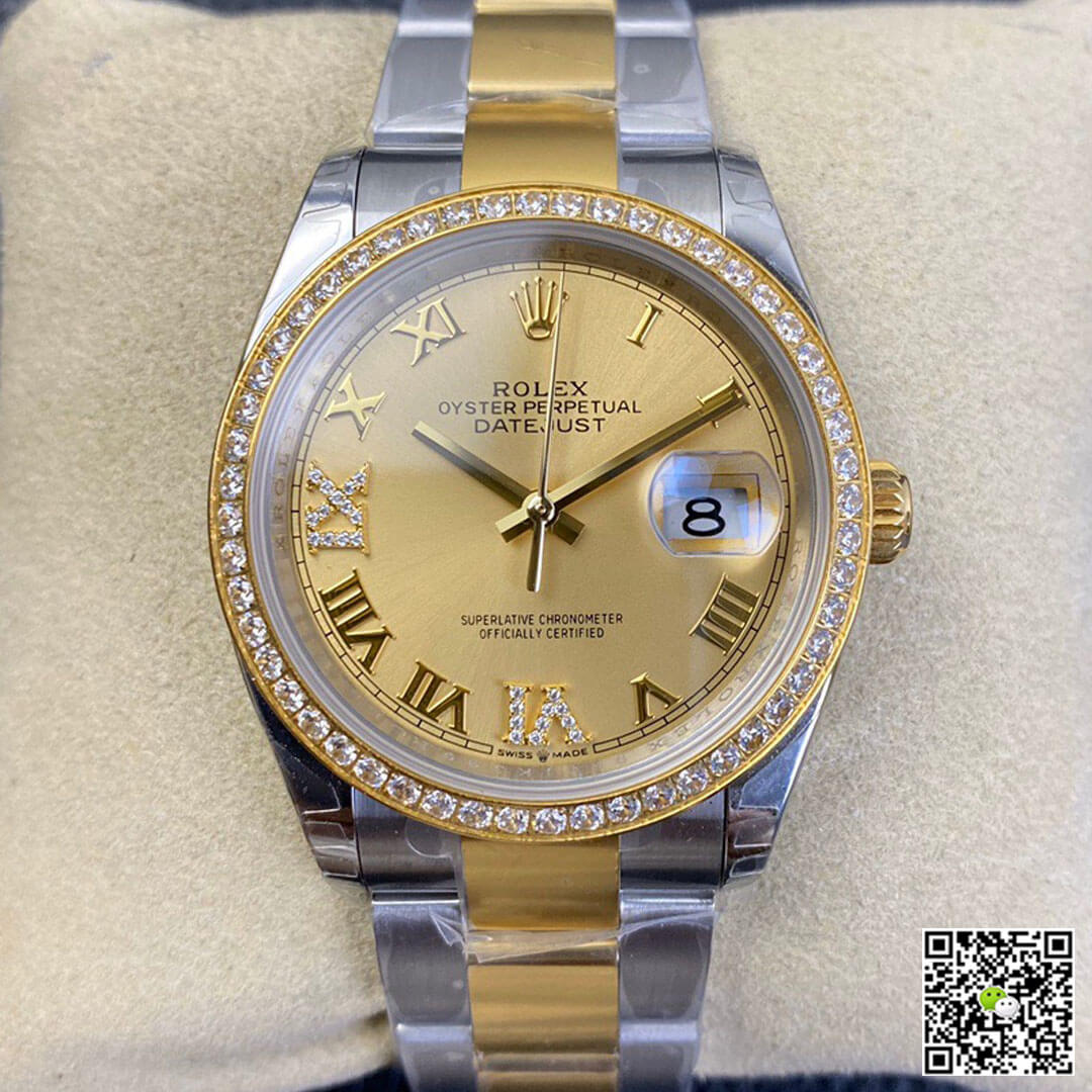 Replica R01ex Datejust 126283 1:1 Best Edition EW Factory Yellow Gold