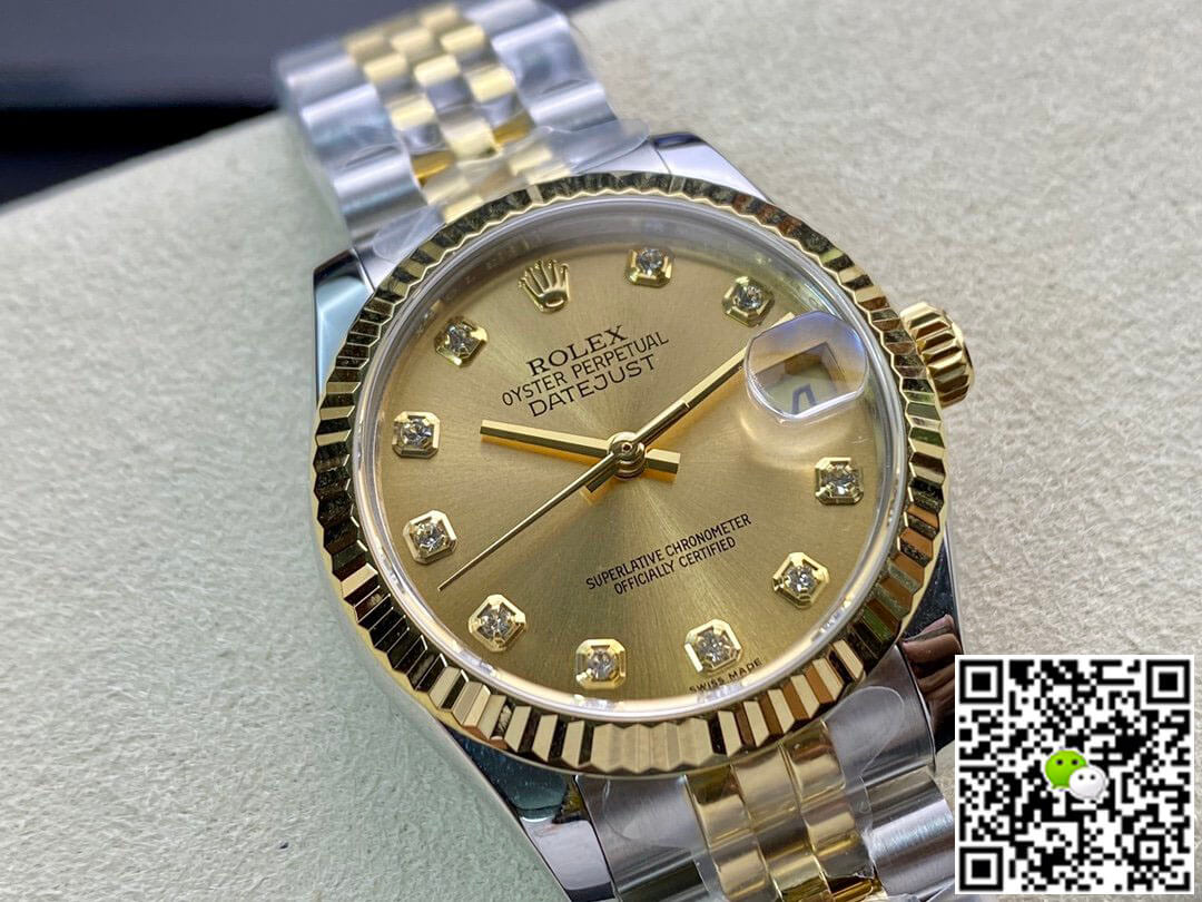 Replica R01ex Datejust M278273-0026 31MM 1:1 Best Edition EW Factory Champagne Dial