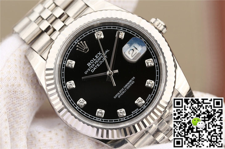 Replica R01ex Datejust M126334-0012 1:1 Best Edition EW Factory Black Dial