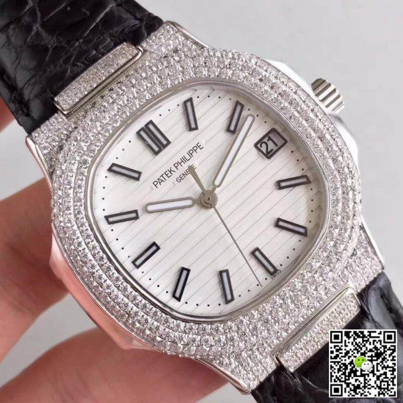 Pat*k Phi1i*pe Replica Nautilus Jumbo 5719/1G-001 1:1 Best Edition Swiss ETA324 White Dial