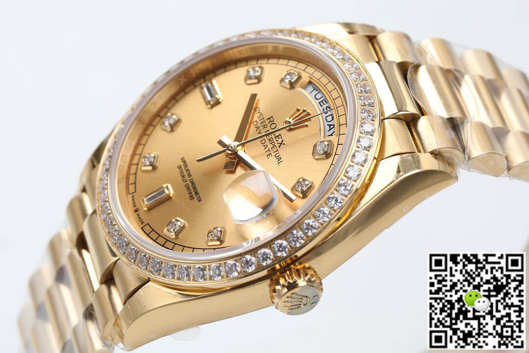Replica R01ex Day Date M128348RBR-0008 1:1 Best Edition EW Factory D1am0nd Dial