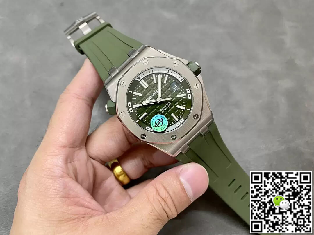 Replica Audemars P1g*et Royal Oak Offshore 15710ST.OO.A052CA.01 1:1 Best Edition APS Factory Green Dial