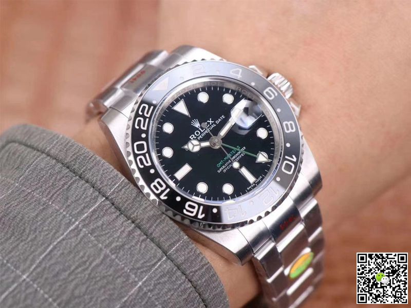 Replica R01ex GMT Master II 116710LN-78200 1:1 Best Edition Noob Factory V11 Black Dial Swiss ETA3186