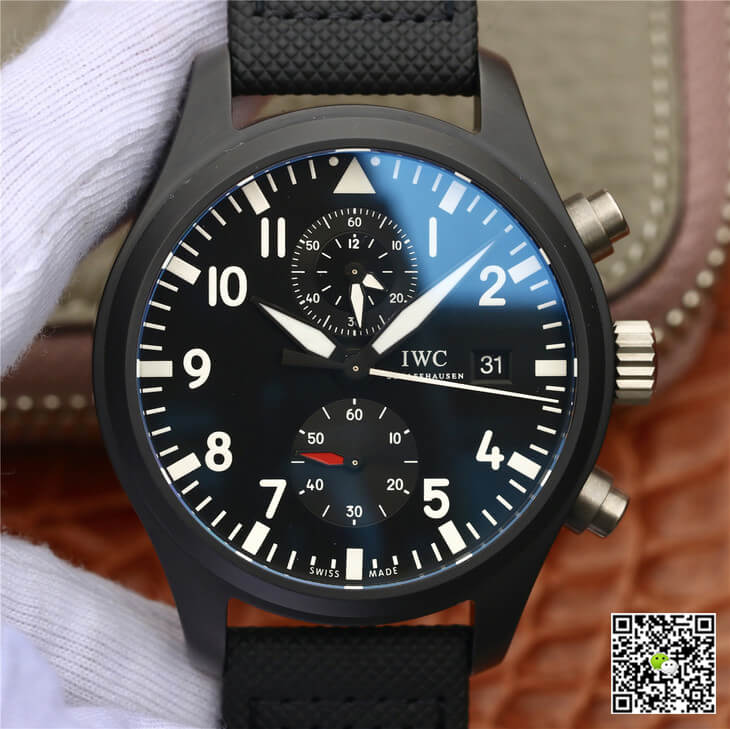 Replica IWC Pilot TOP GUN IW389001 1:1 Best Edition ZF Factory Black Dial