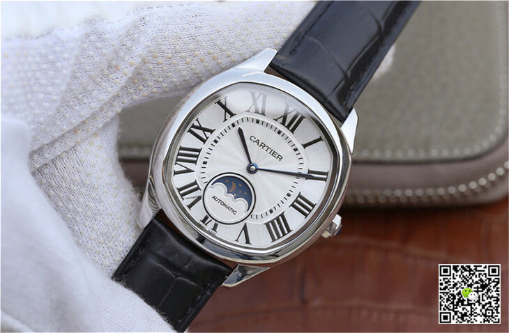 Replica Drive De Ca*t1er Moonphase WSNM0008 1:1 Best Edition Stainless Steel