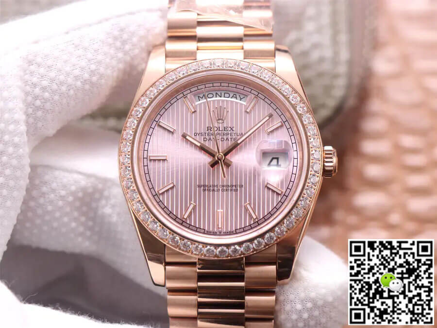 Replica R01ex Day Date M228345RBR-0010 1:1 Best Edition EW Factory Rose Gold