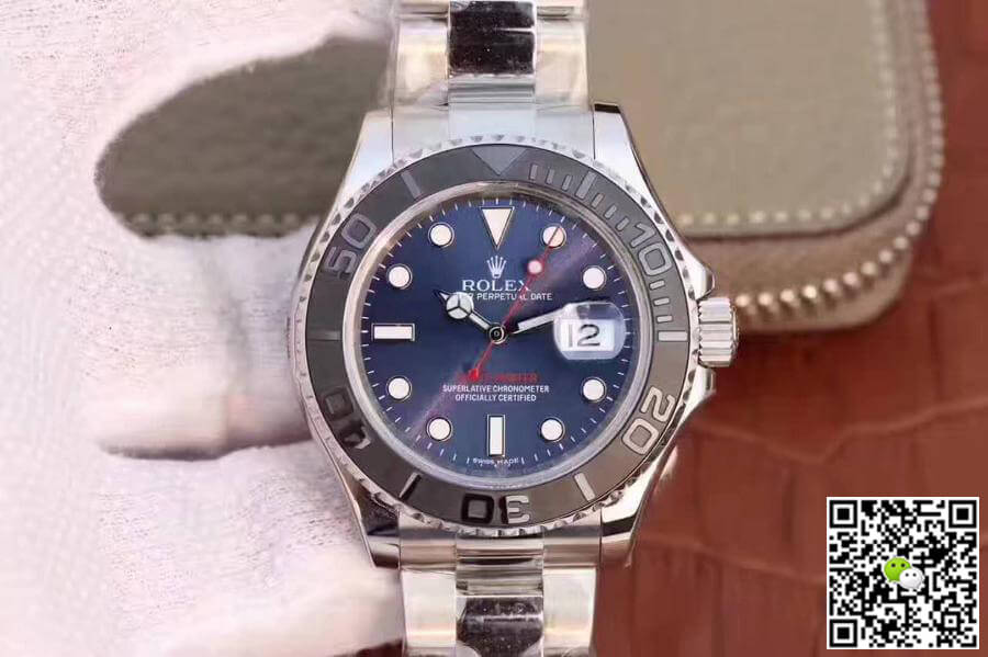Replica R01ex Yacht-Master 116622LN EW Factory 1:1 Best Edition Swiss ETA3135 Blue Dial