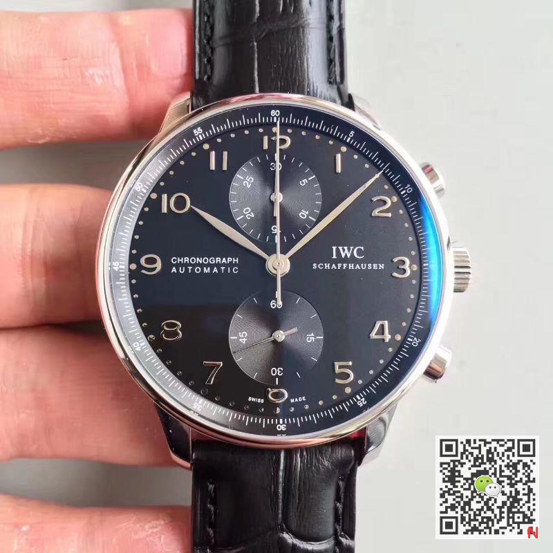 IWC Replica Portuguese Chronograph IW371447 ZF Factory 1:1 Best Edition Swiss ETA79350 Black Dial