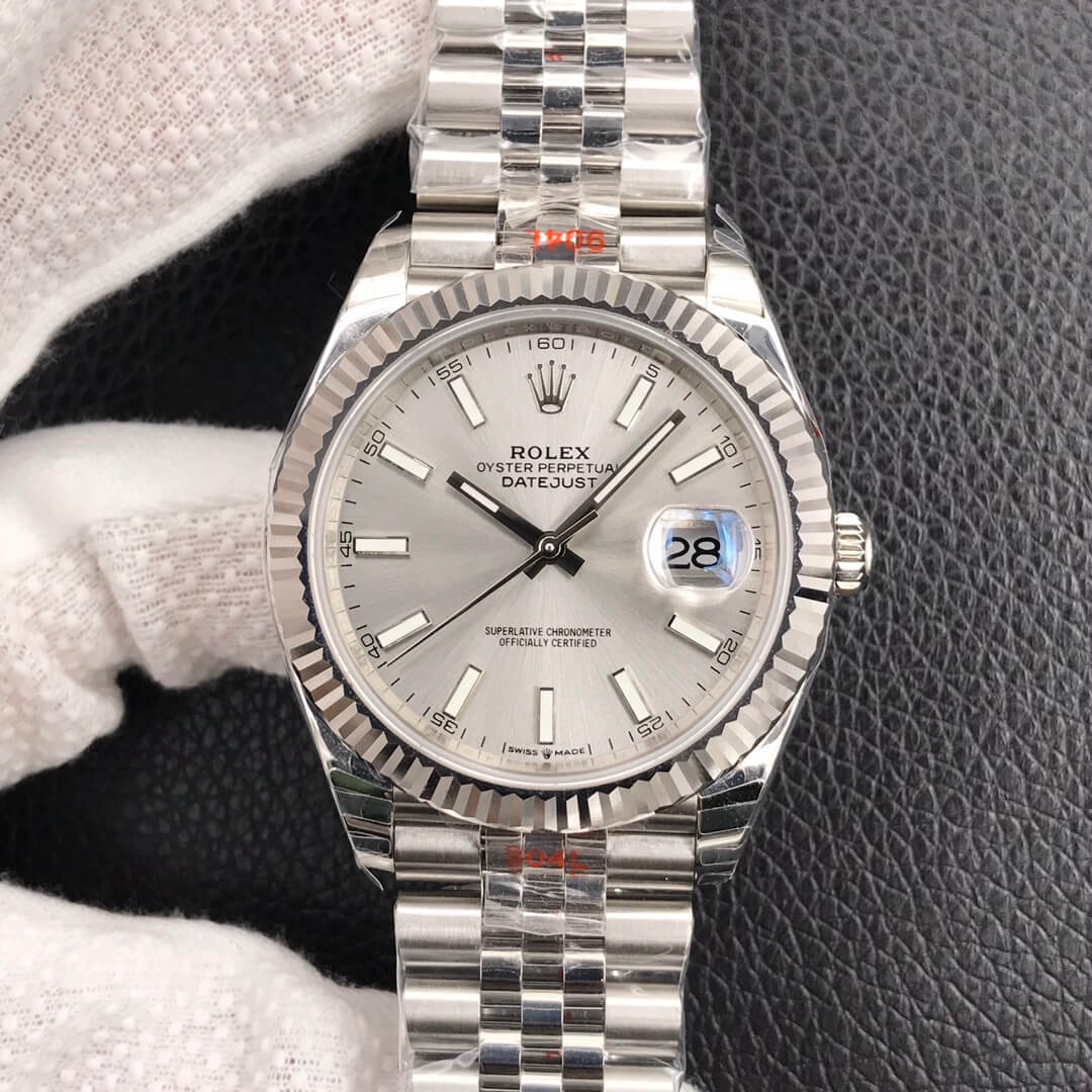 Replica R01ex Datejust M126334-0004 1:1 Best Edition EW Factory Silver Grey Dial