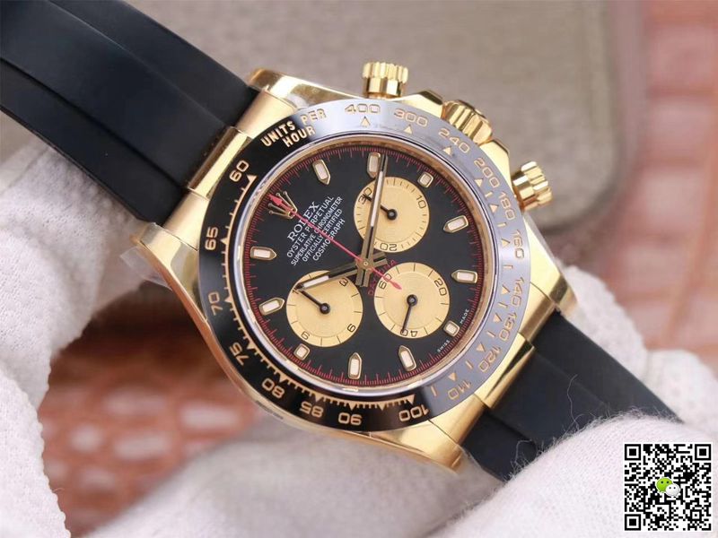 Replica R01ex Daytona M116518LN-0047 1:1 Best Edition Noob Factory Black Dial Swiss ETA4130