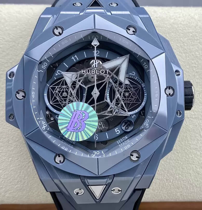 Replica Hublot Big Bang Sang Bleu II 418.FX.8007.RX.MXM21 1:1 Best Edition BB Factory Gray Ceramic