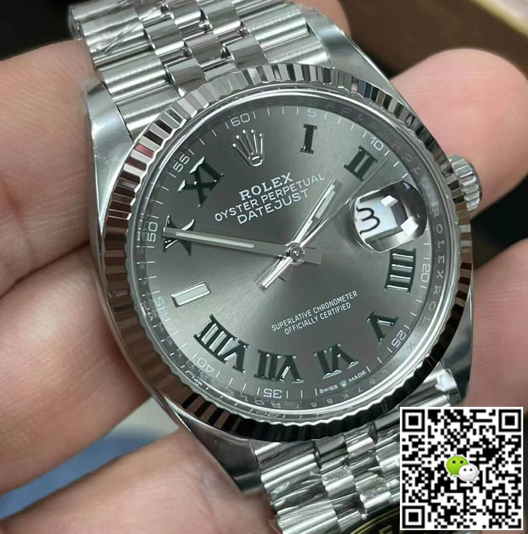 Replica R01ex Datejust M126234-0045 36MM 1:1 Best Edition Clean Factory Gray Dial