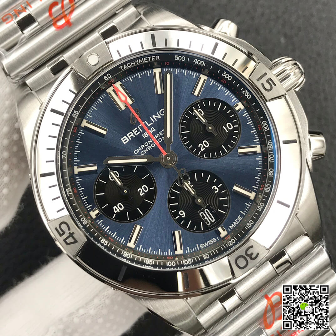 Replica Breitling Chronomat AB0134101C1A1 1:1 Best Edition Stainless Steel Blue Dial