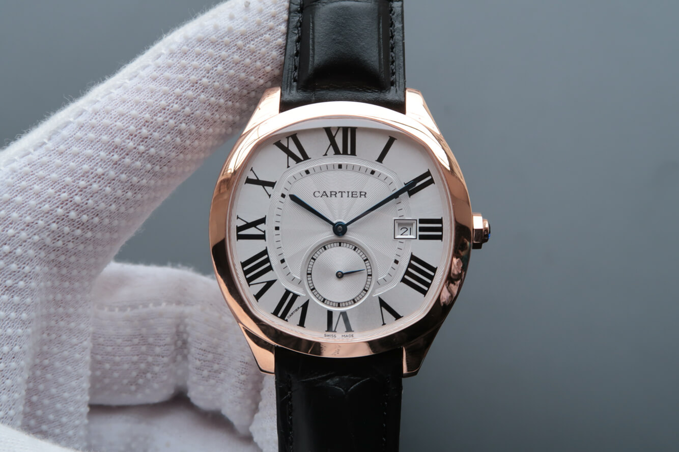 Replica Drive De Ca*t1er WGNM0003 1:1 Best Edition V6 Factory Rose Gold Silver Dial