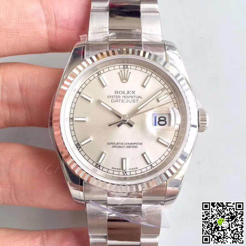 R01ex Dupe Datejust II 36mm 126334 1:1 Best Edition Swiss ETA3135 Silver Dial