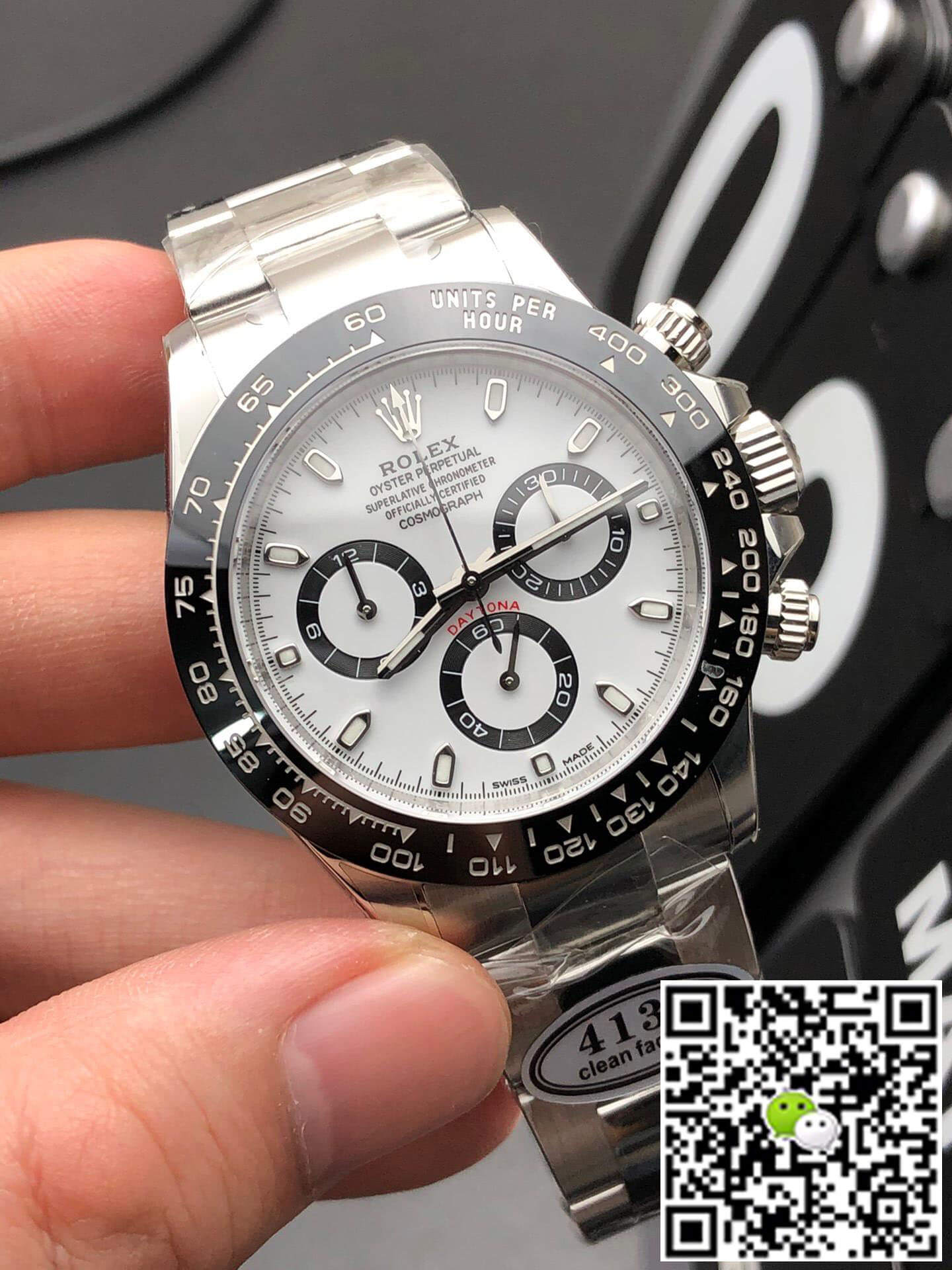 Replica R01ex Cosmograph Daytona M116500LN-0001 1:1 Best Edition Clean Factory V2 White Dial