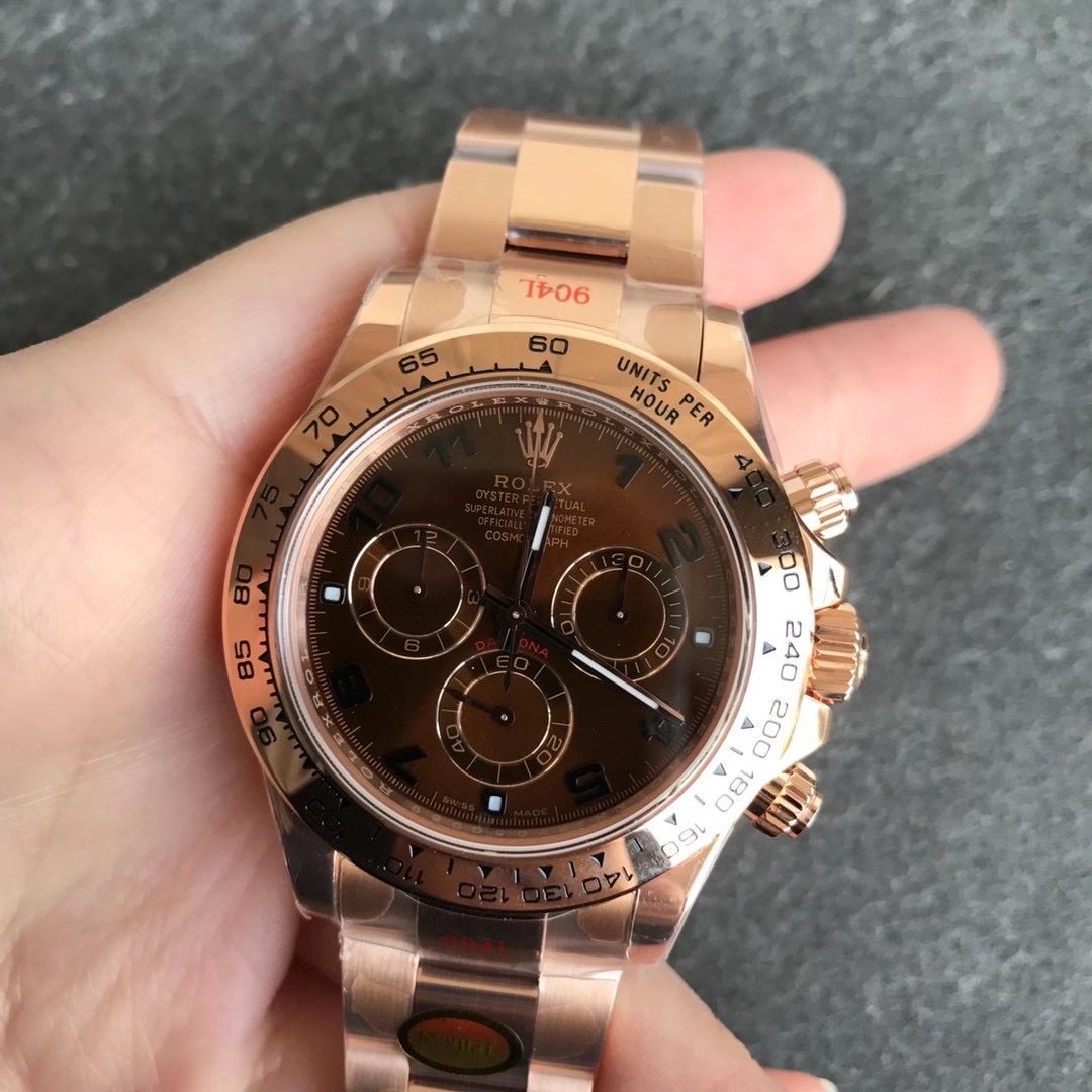 Replica R01ex Daytona m116505-0011 1:1 Best Edition Noob Factory Brown Dial
