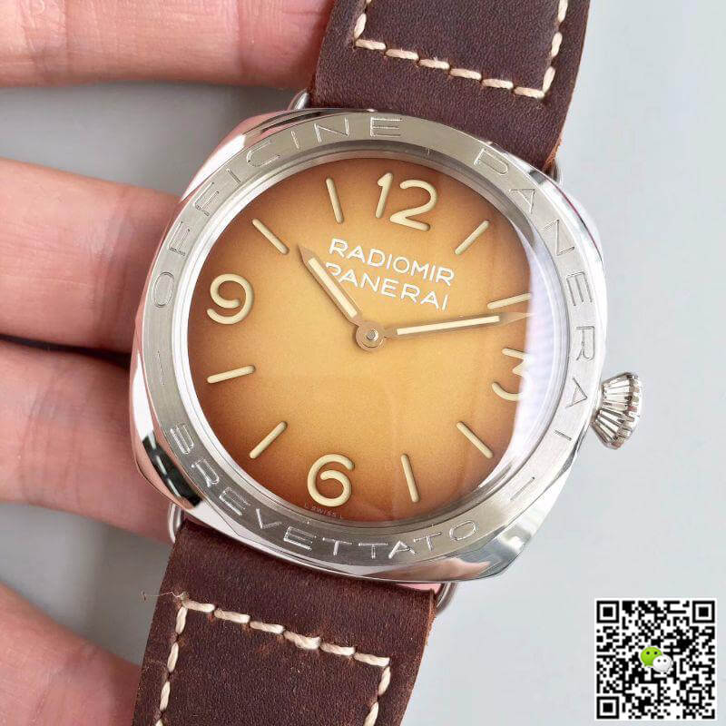 Pa*e*a1 Replica Radiomir PAM687 ZF Factory 1:1 Best Edition Swiss ETA P3000 S*perlumed Shaded Brown Dial
