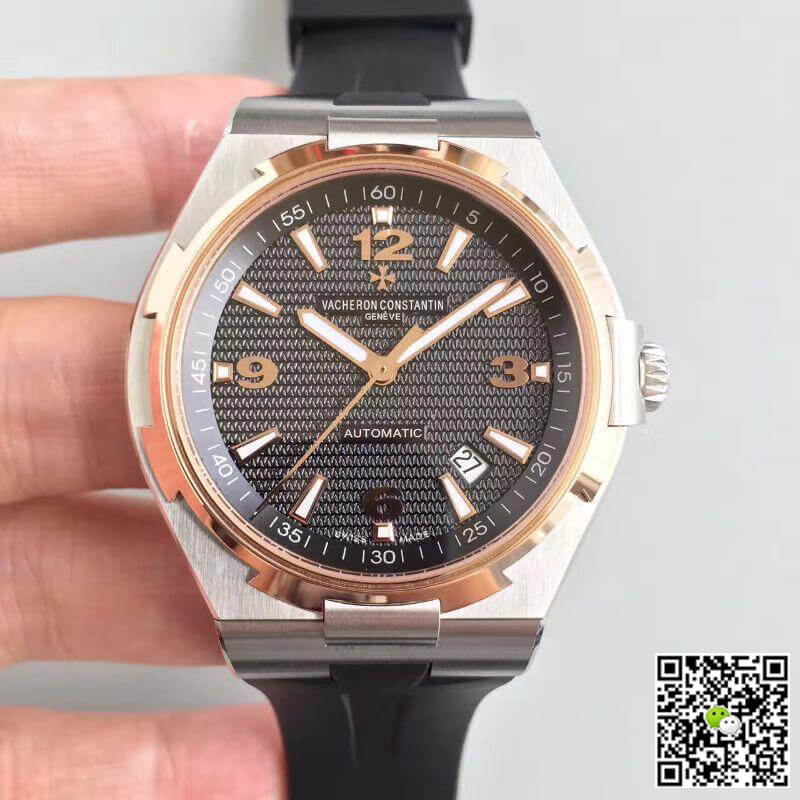 Replica Vacheron C0nstan1n Overseas 47040 JJ Factory 1:1 Best Edition Swiss ETA9015 Black Rubber Strap