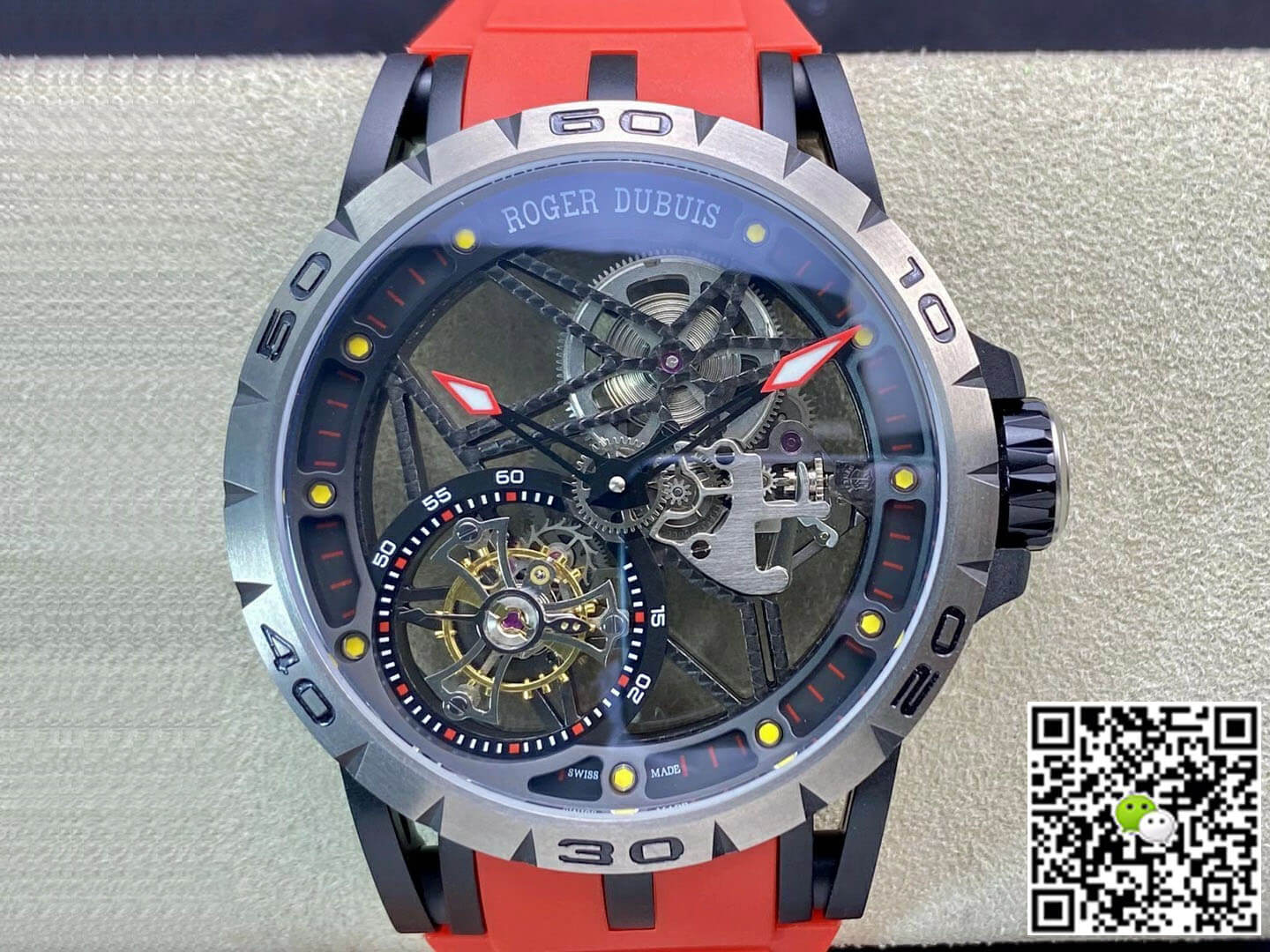 Replica Roger Dubuis Excalibur RDDBEX0549 1:1 Best Edition BBR Factory Tourbillon Skeleton Dial