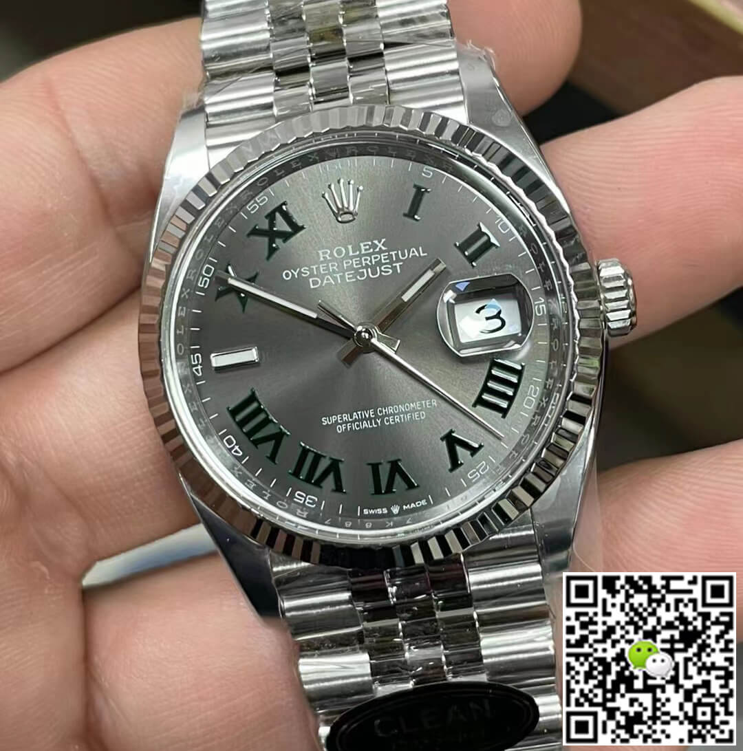 Replica R01ex Datejust M126234-0045 36MM 1:1 Best Edition Clean Factory Gray Dial
