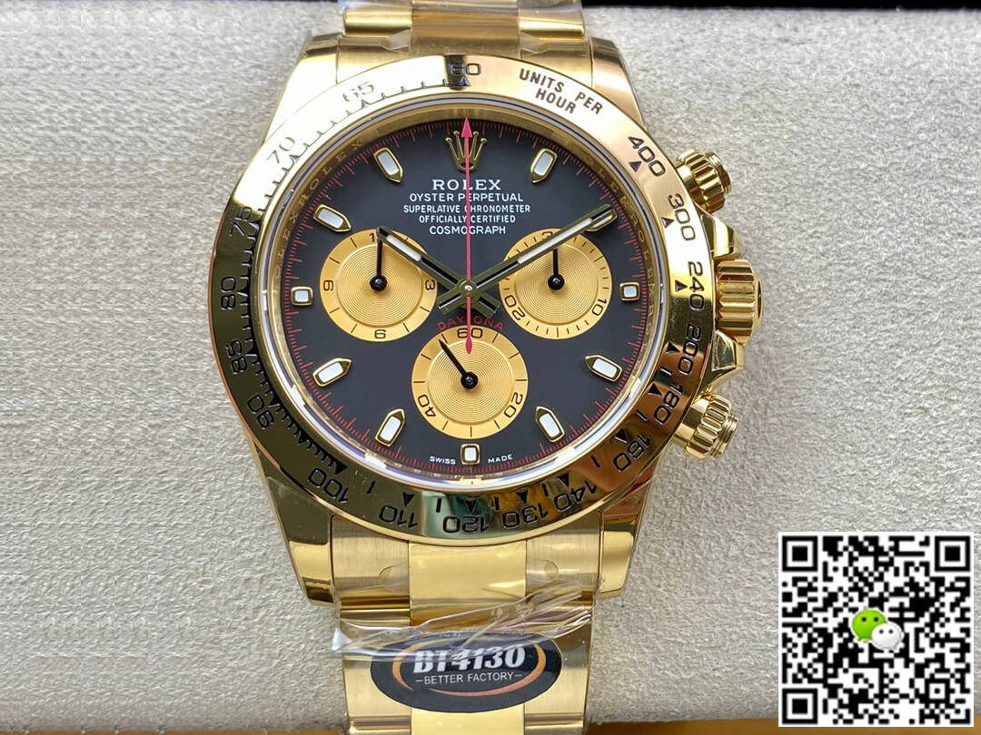 Replica R01ex Daytona M116508-0009 1:1 Best Edition BT Factory Yellow Gold
