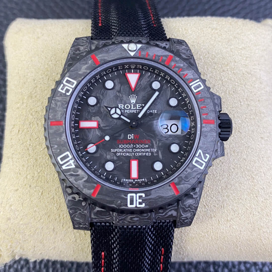 Replica R01ex Submariner 1:1 Best Edition VS Factory DIW Carbon Fiber Nylon Velcro Strap