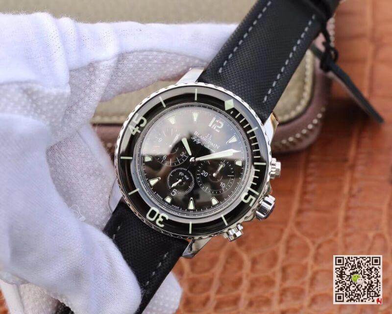 Replica Blancpain Fifty Fathoms 5085F-1130-52 OM Factory 1:1 Best Edition Swiss ETA7750 Metallic Black Dial