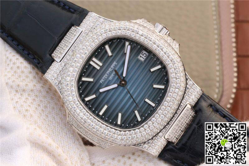 Replica Pat*k Phi1i*pe Nautilus 5719/1G-001 KM Factory 1:1 Best Edition Swiss ETA324 Blue Dial