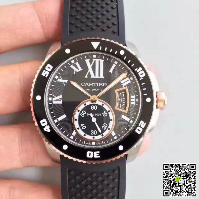 Replica Calibre De Ca*t1er Diver CRW7100055 JF Factory 1:1 Best Edition Swiss ETA9015