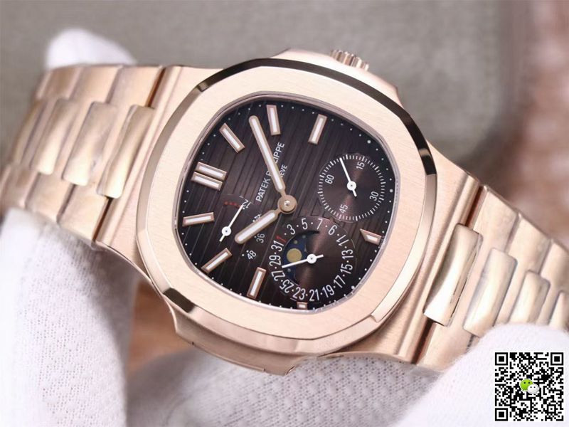 Replica Pat*k Phi1i*pe Nautilus 5712/1A-001 1:1 Best Edition PF Factory Rose Gold Swiss Movement