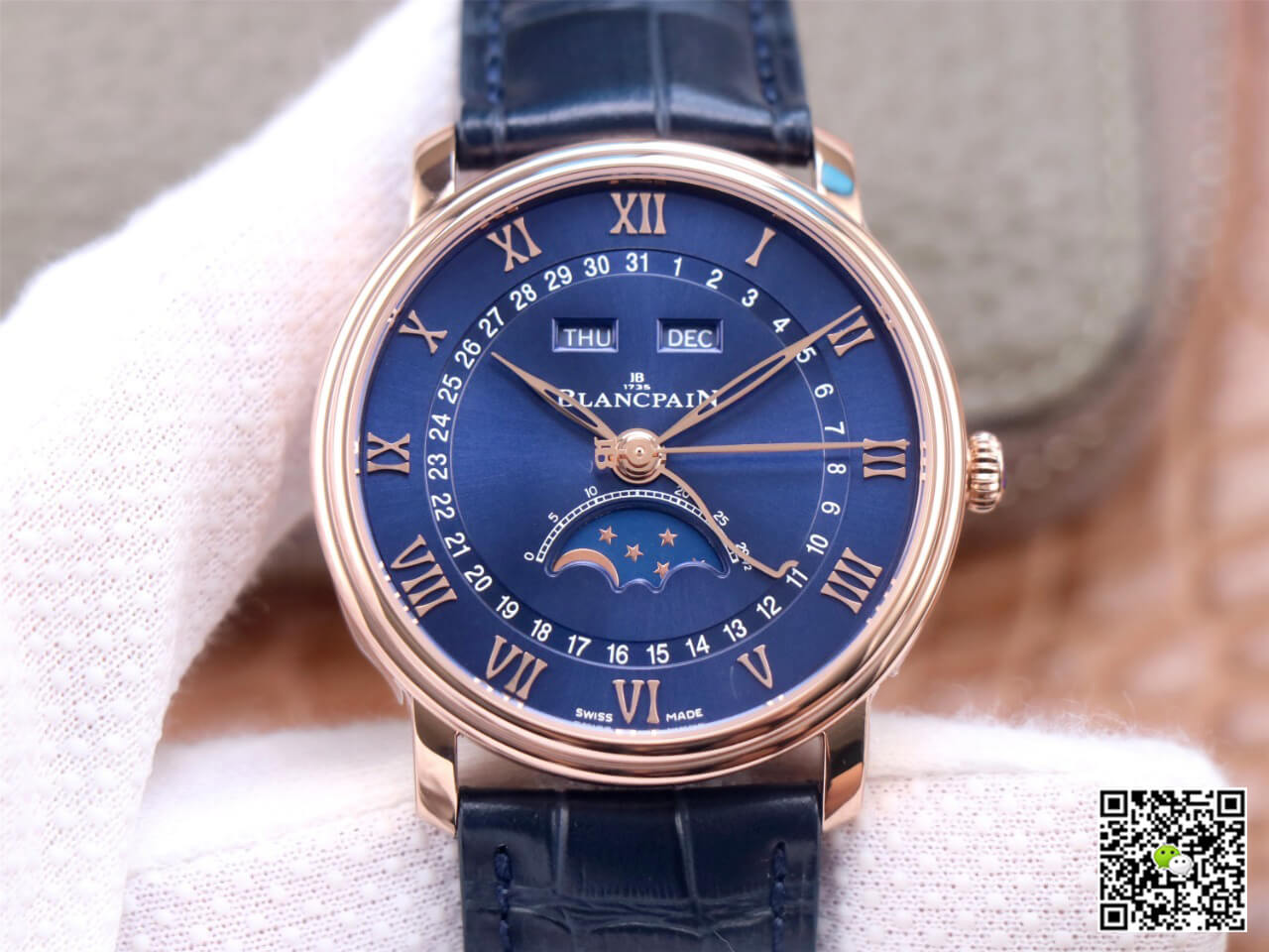 Replica Blancpain Villeret 6654-3640-55 1:1 Best Edition OM Factory V3 Rose Gold