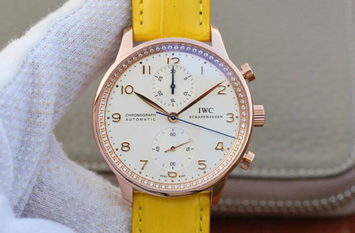 Replica IWC Portuguese ZF Factory 1:1 Best Edition Yellow Strap