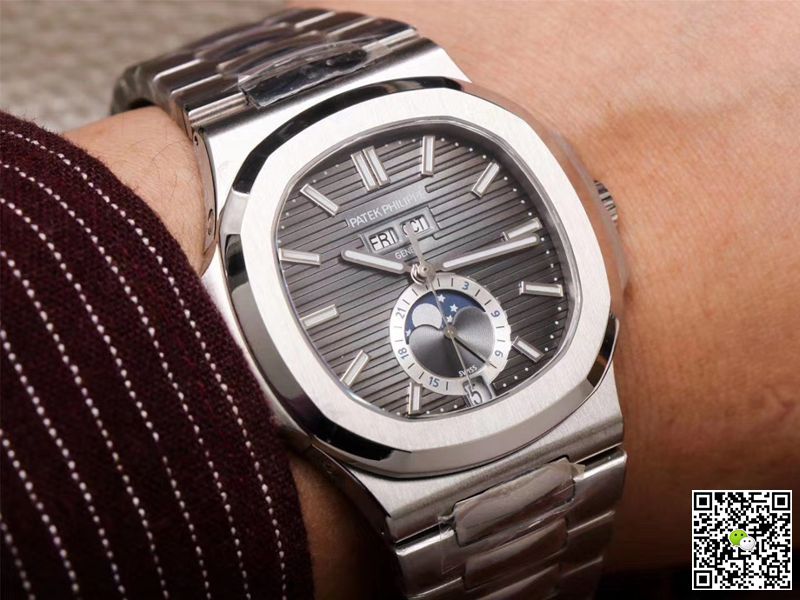 Replica Pat*k Phi1i*pe Nautilus 5726/1A-001 1:1 Best Edition PF Factory Gray Dial Swiss ETA324